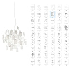 Carnet Suspension en Papier et Métal – suspension blanche et planche de cartes de texte, modèle 2