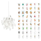 Carnet Suspension en Papier et Métal – suspension blanche et planche de cartes illustrées en couleurs