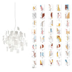 Carnet Suspension en Papier et Métal – suspension blanche et planche de cartes illustrées aux tons pastel