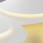 Nuage Plafonnier LED Organique – gros plan du bord blanc avec reflet doré