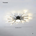 Éclat Plafonnier LED Étoilé – 18 têtes