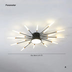 Éclat Plafonnier LED Étoilé – 18 têtes