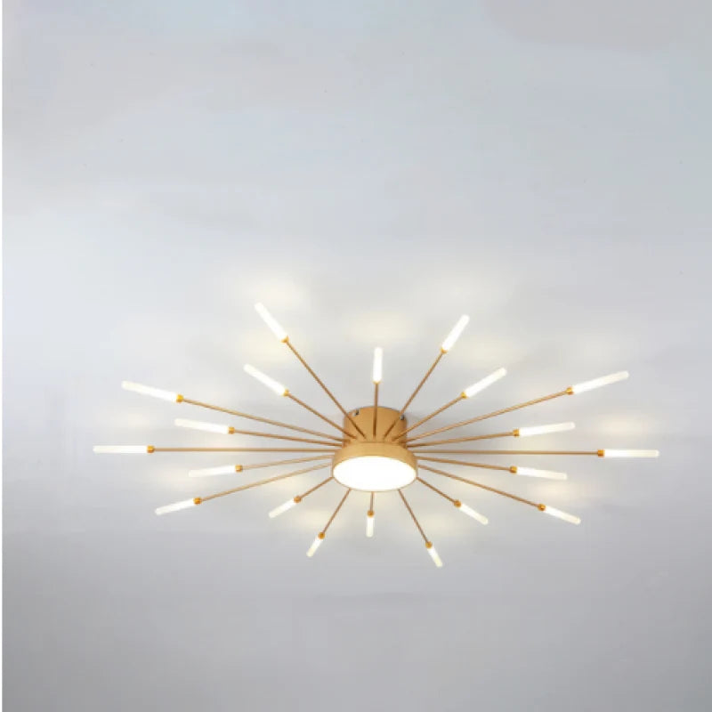 Éclat Plafonnier LED Étoilé – doré, 20 têtes