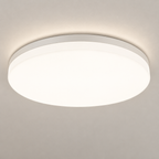 Opale Plafonnier LED Extra-Plat – plafonnier LED rond blanc, vue de côté
