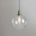 Orvane Suspension Globe en Verre, Douille Laiton – Transparent