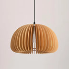 Citrelle Suspension Citrouille en Bambou Tressé – abat-jour éteint sur fond clair