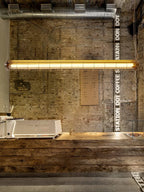 Tubia Suspension Tube en Verre Style Industriel – tube au-dessus d'un comptoir de café