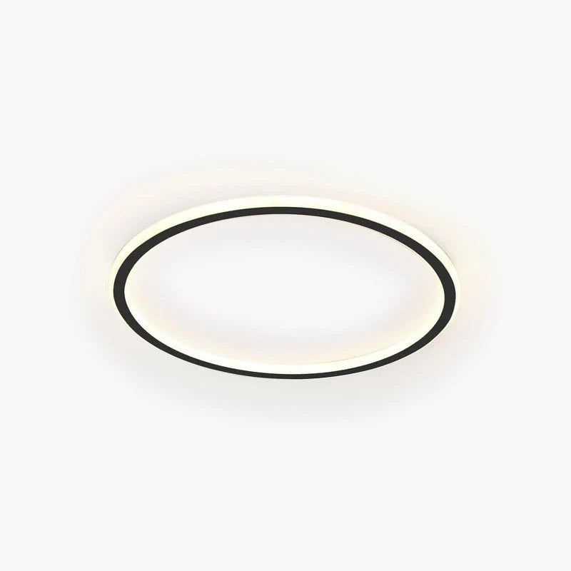Halo Plafonnier LED Anneau – anneau LED noir sur fond blanc