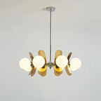 Floria Lustre Pétales et Globes, Style Bauhaus – version à pétales ambrés, grand format