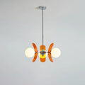 Floria Lustre Pétales et Globes, Style Bauhaus – 3 globes · Ø 60 × H 40 cm, Orange