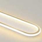 Piste Plafonnier LED Oblong – gros plan de l'extrémité dorée du plafonnier