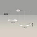 Orbite Duo Lustre 2 Anneaux LED Moderne – Blanc