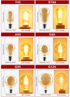 Ampoule Globe à Filament – tableau des caractéristiques des ampoules (formes, culots, tensions)