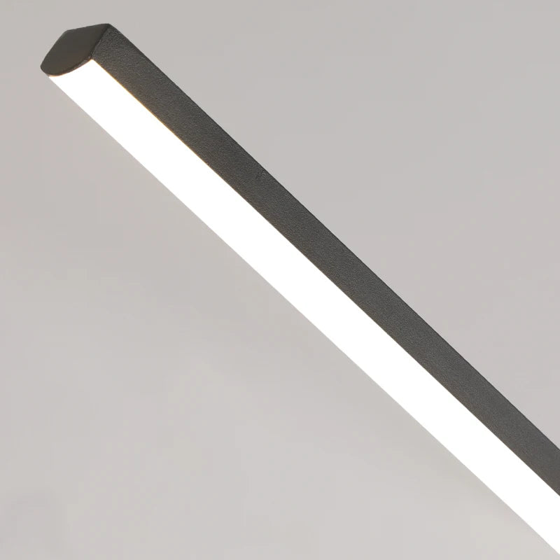 Ligne Suspension LED Linéaire en Aluminium – détail de la barre LED en aluminium noir
