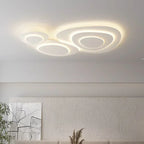 Nuage Plafonnier LED Organique – plafonnier dans une chambre aux tons gris