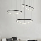 Orbite Trio Lustre 3 Anneaux LED Moderne – trois anneaux à hauteurs différentes