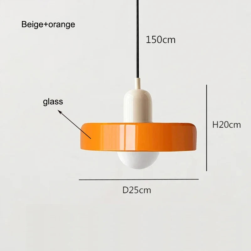 Paletia Suspension Palet en Verre Coloré – Beige & Orange