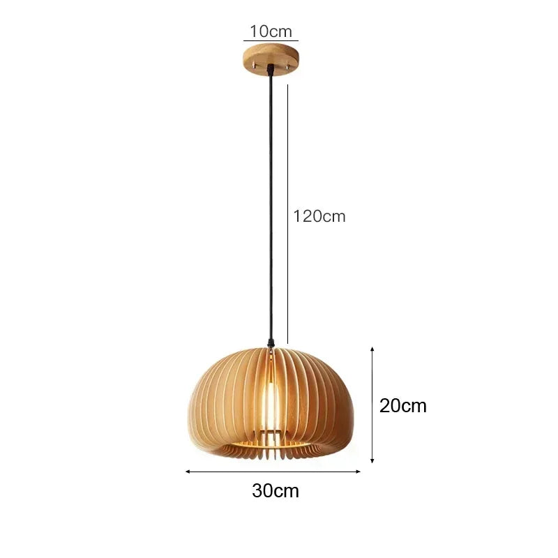 Corvia Suspension Côtelée en Bambou Tressé – 30 cm