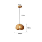 Corvia Suspension Côtelée en Bambou Tressé – 18 cm
