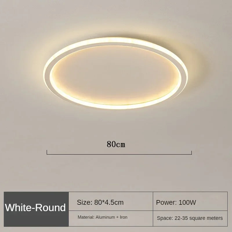Halo Plafonnier LED Anneau – Blanc, 80 cm