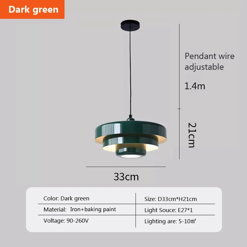 Tiara Suspension Étagée en Métal – Vert foncé