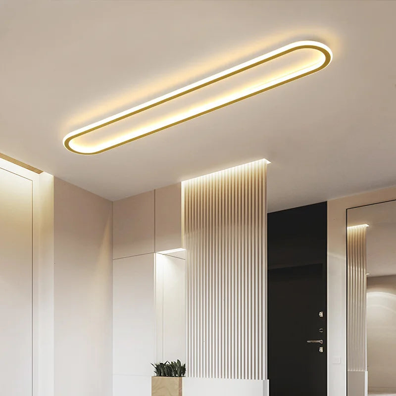 Piste Plafonnier LED Oblong – Doré