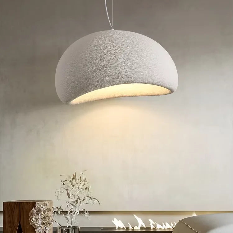 Sabi Suspension Wabi-Sabi – détail de l'intérieur doré de l'abat-jour texturé