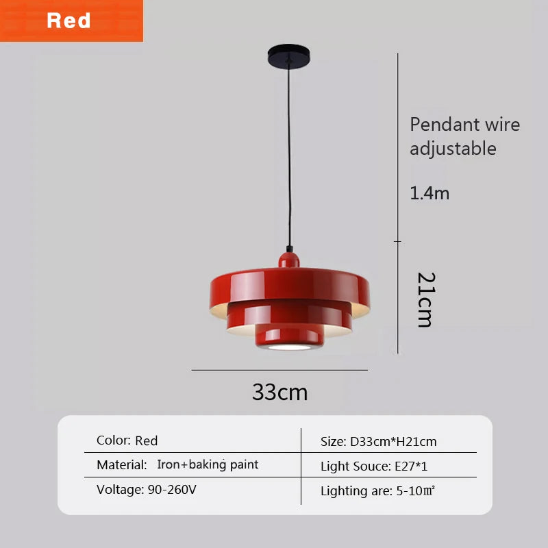 Tiara Suspension Étagée en Métal – Rouge bordeaux