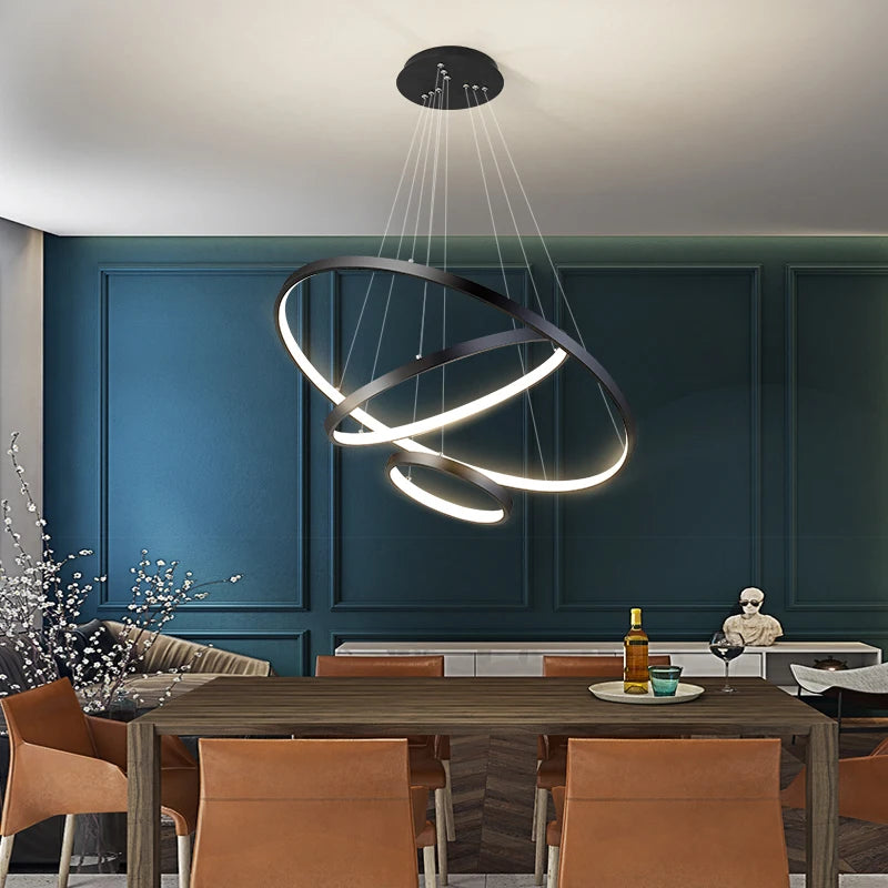 Suspension Orbite à Anneaux LED