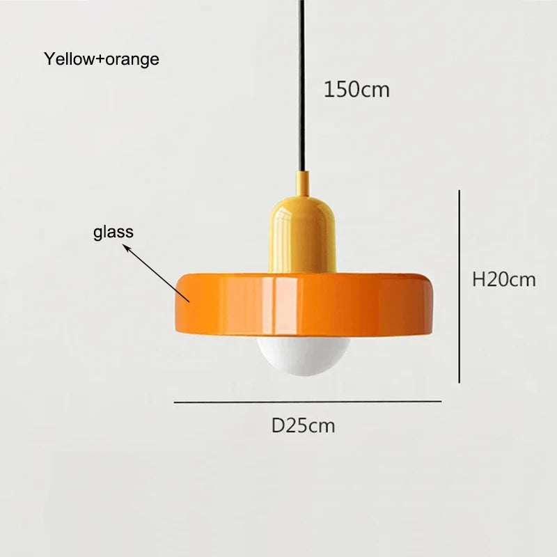 Paletia Suspension Palet en Verre Coloré – Jaune & Orange