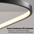 Orbite LED – gros plan du profil de l'anneau et de sa lumière chaude