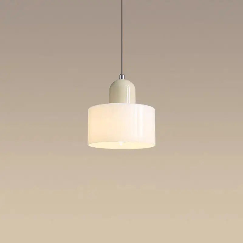 Dolia Suspension en Verre Teinté – Blanc, capuchon assorti