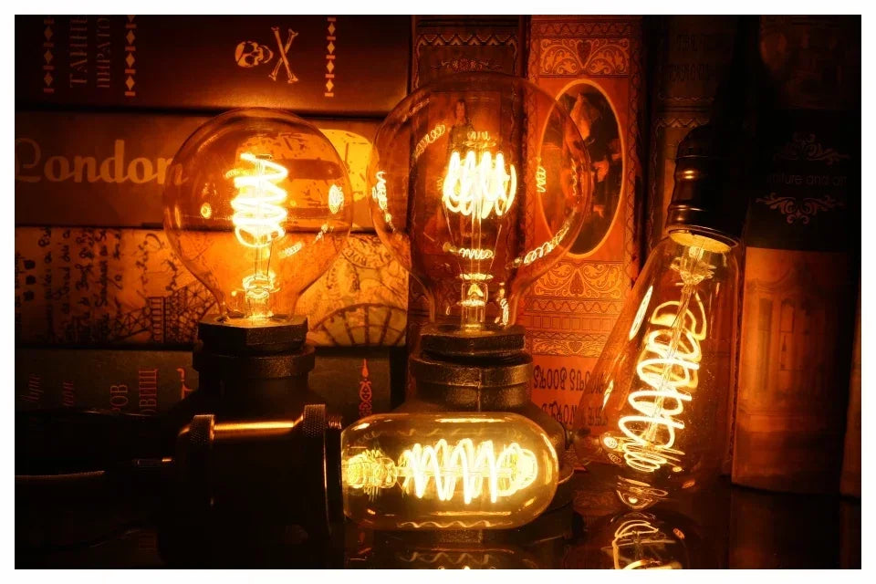 Ampoule Globe à Filament – ampoules tube à filament allumées, ambiance chaude