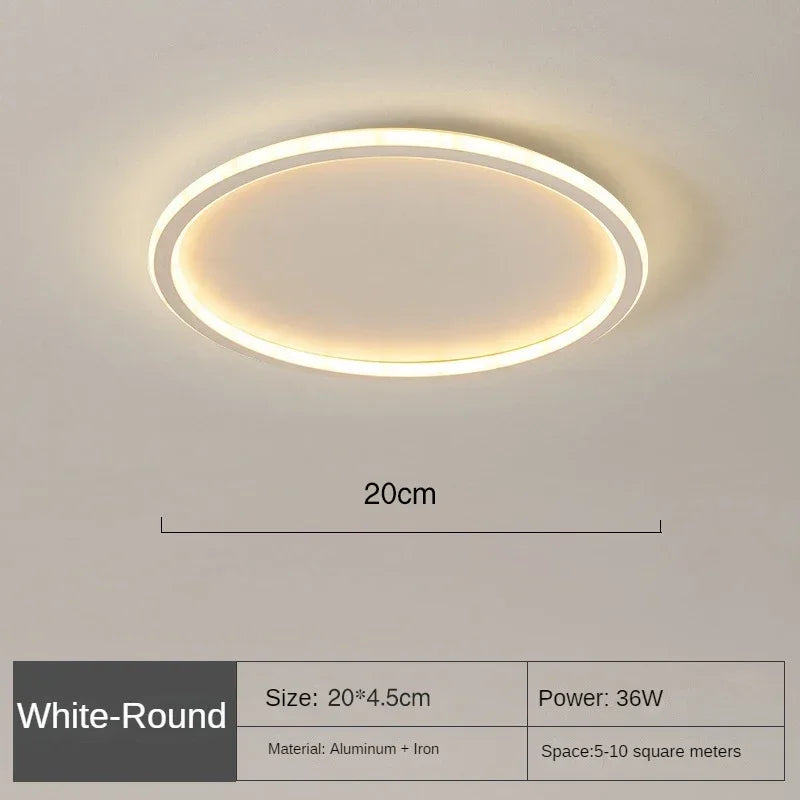 Halo Plafonnier LED Anneau – Blanc, 20 cm