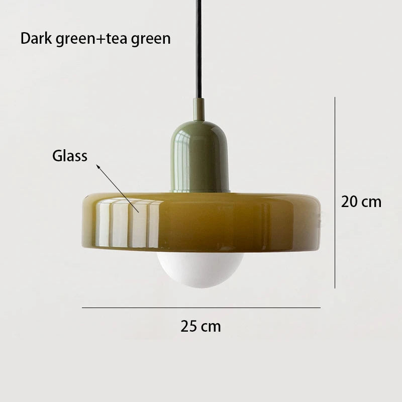 Paletia Suspension Palet en Verre Coloré – Vert foncé & Vert thé