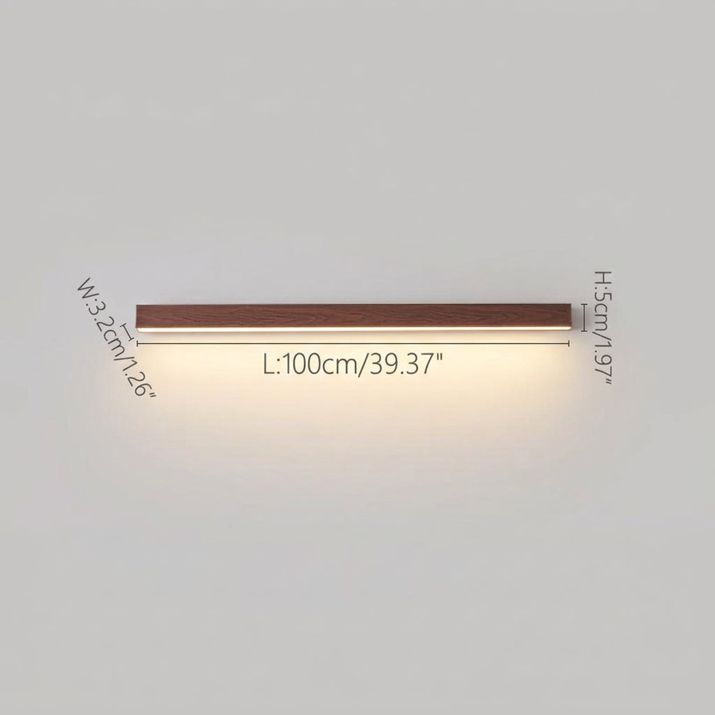Rayon Plafonnier LED Linéaire – Noyer, 100 cm