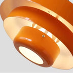 Tiara Suspension Étagée en Métal – détail de l'abat-jour orange vu de dessous