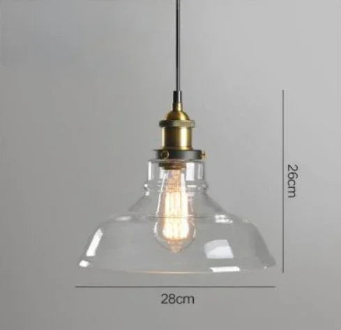Platine de Plafond 3 Sorties, Ronde ou Linéaire – abat-jour en verre transparent en cloche, hauteur indiquée