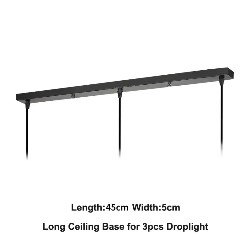 Platine de Plafond 3 Sorties, Ronde ou Linéaire – Platine linéaire 45 cm