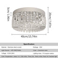 Diadème Plafonnier en Cristal Doré ou Argenté – Argent, 40 cm, Tricolore (3 teintes)