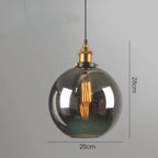 Platine de Plafond 3 Sorties, Ronde ou Linéaire – globe en verre fumé, hauteur indiquée