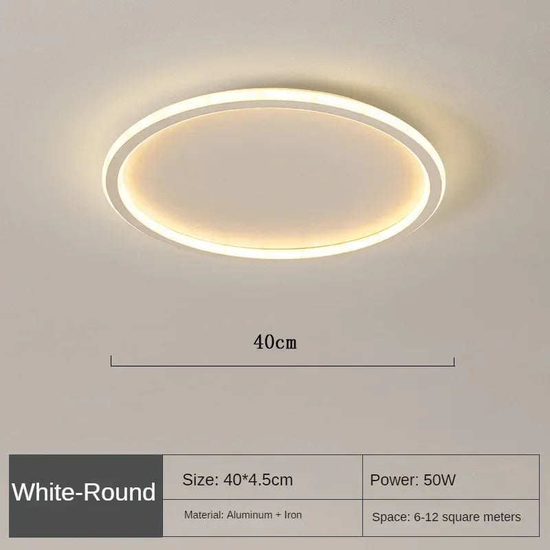 Halo Plafonnier LED Anneau – Blanc, 40 cm