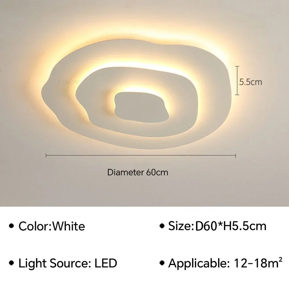 Lagune Plafonnier LED Ondulé – schéma coté du diamètre