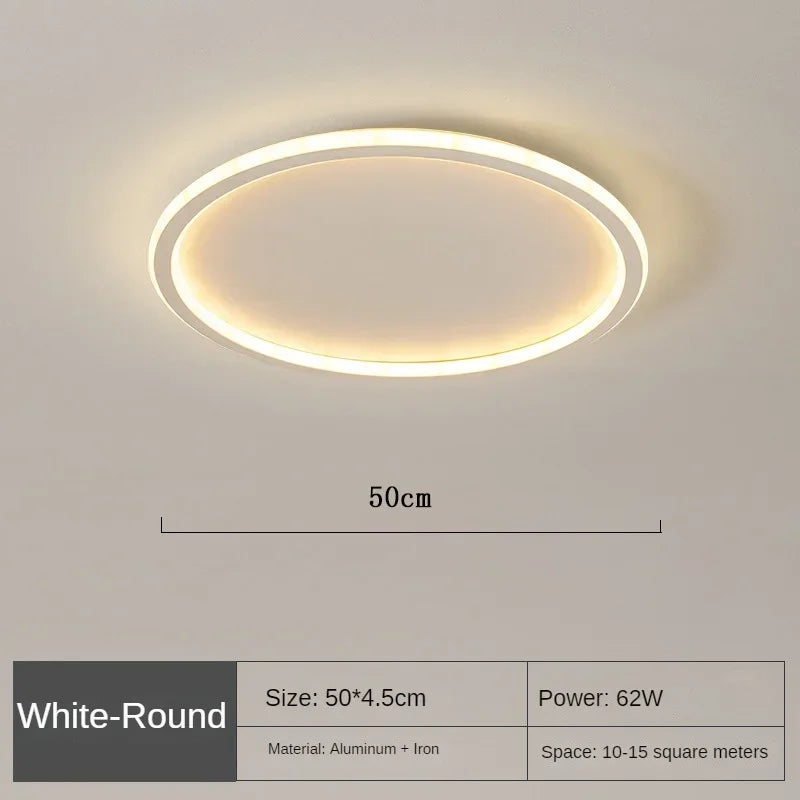 Halo Plafonnier LED Anneau – Blanc, 50 cm