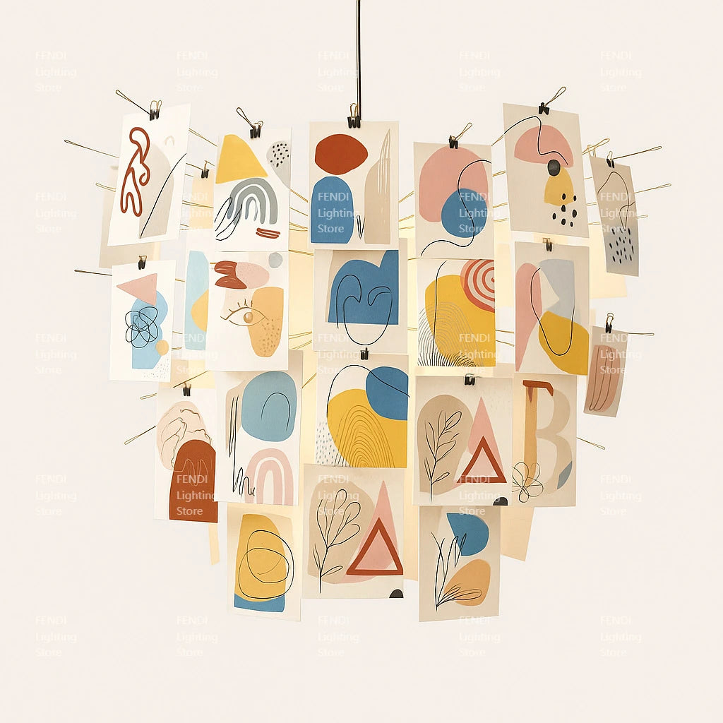 Carnet Suspension en Papier et Métal – Formes colorées