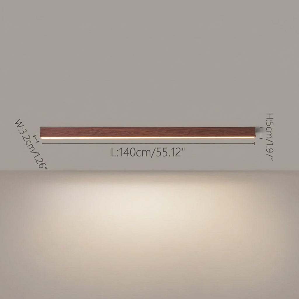 Rayon Plafonnier LED Linéaire – Noyer, 140 cm