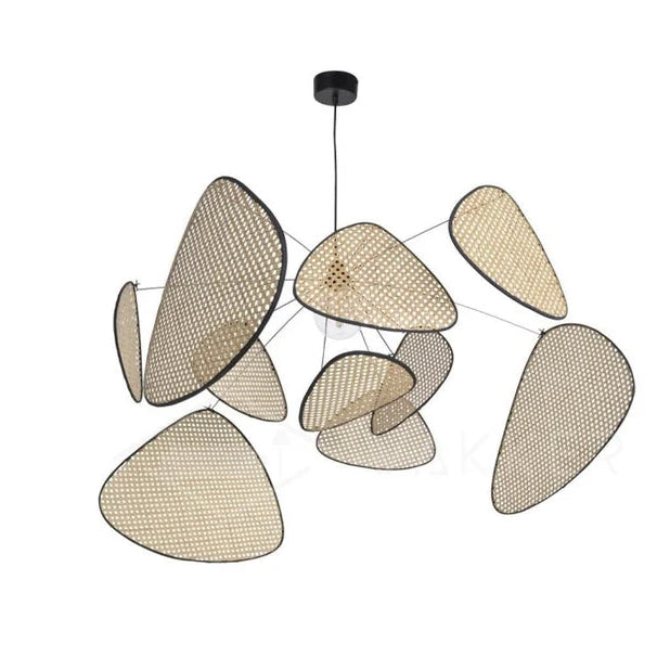 Fronda Suspension Feuillage en Rotin Tressé – suspension feuillage sur fond blanc