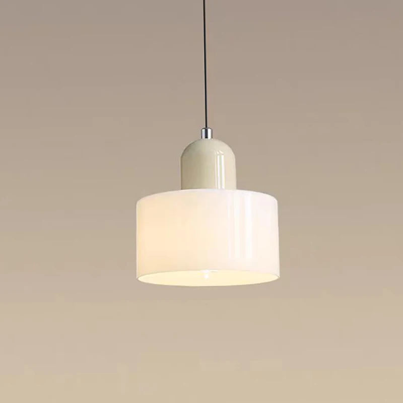 Dolia Suspension en Verre Teinté – suspension en verre blanc, ambiance chaude beige