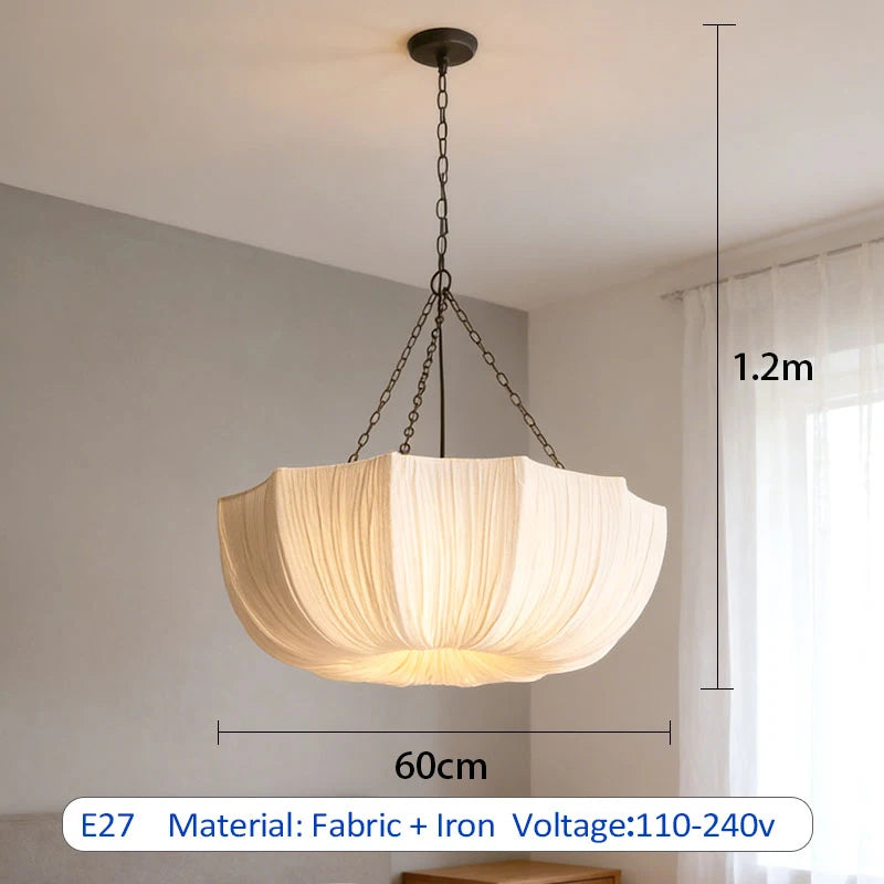 Brume Suspension en Tissu Plissé – 60 cm