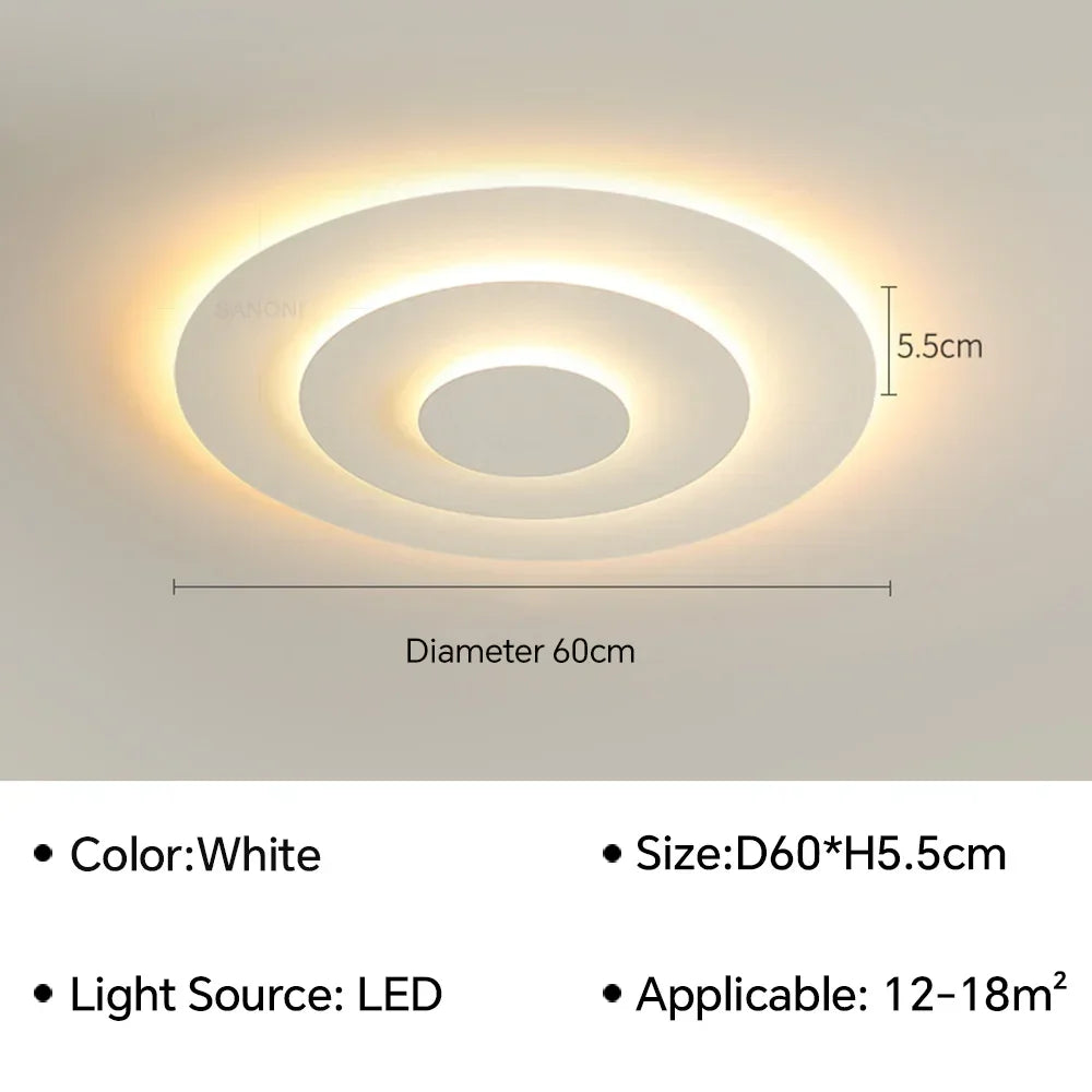 Atoll Plafonnier LED Rond Étagé – 60 cm
